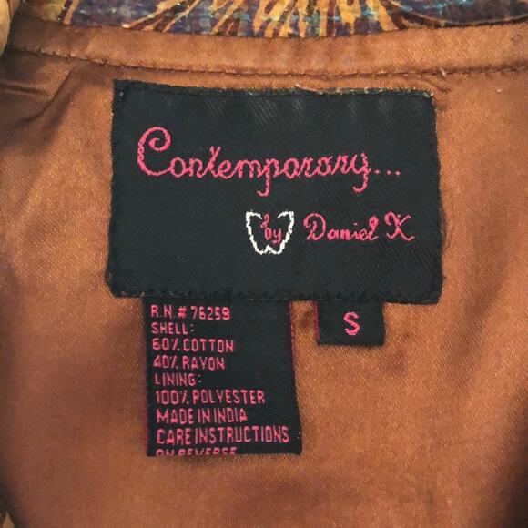 Daniel K Copper Vintage Tweed & floral with sequin Blazer Jacket-Small - Picture 8 of 8